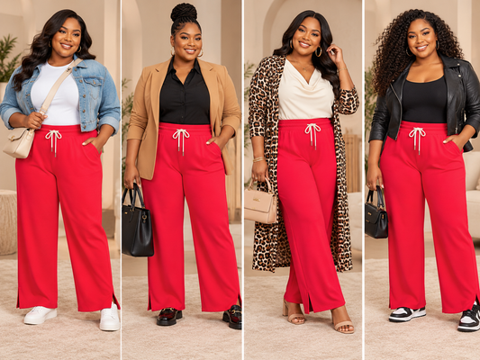 Everyday Essential Pants Red