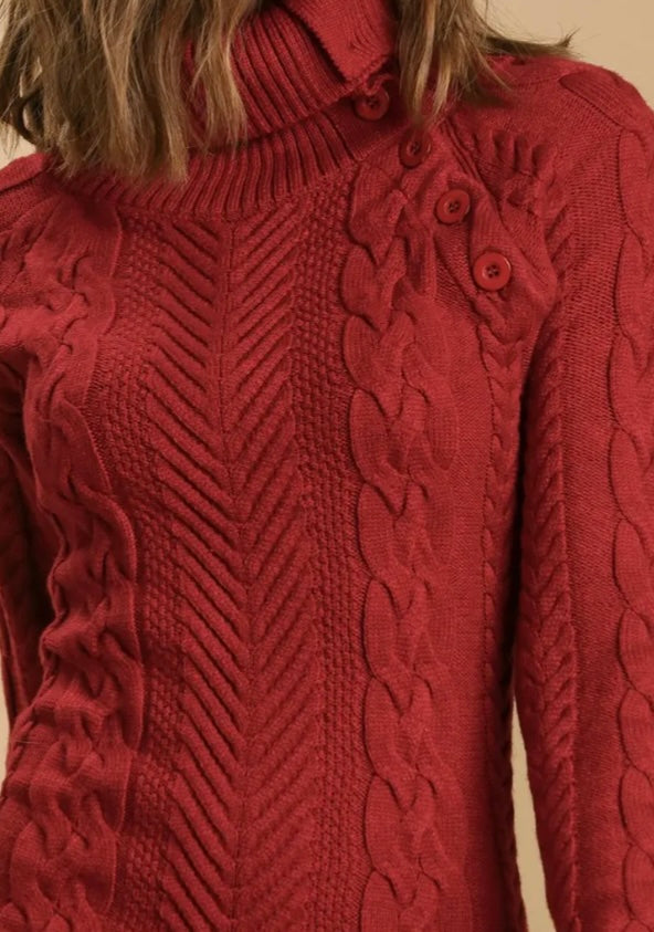 Lizzy red sweater dress
