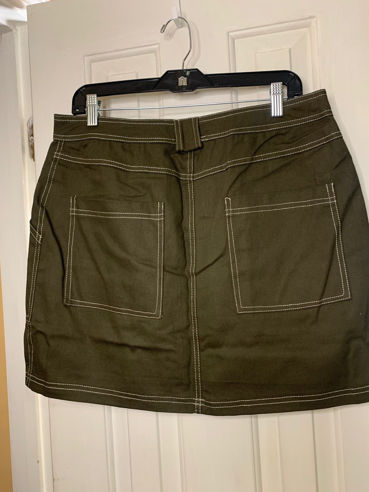 Denim green skirt
