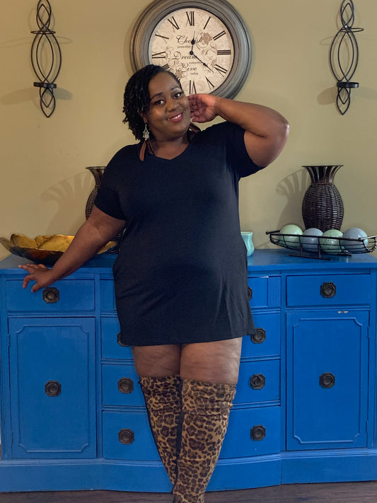 Modeling wearing 3X height 5'5