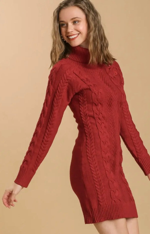 Lizzy red sweater dress