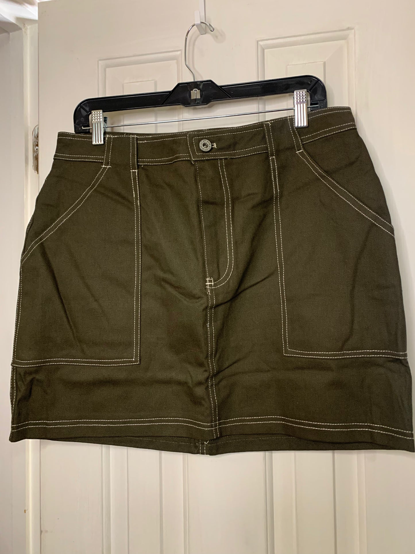 Denim green skirt