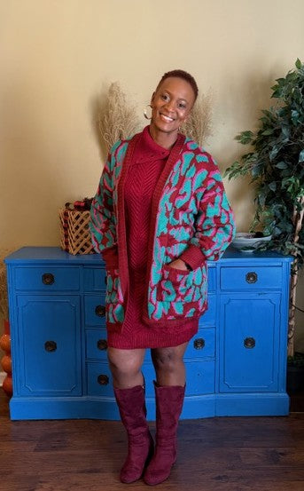 Lizzy red sweater dress