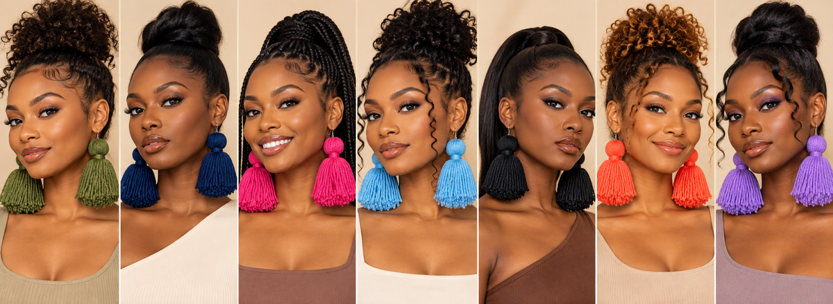 Handmade Statement Yarn Earrings 💕